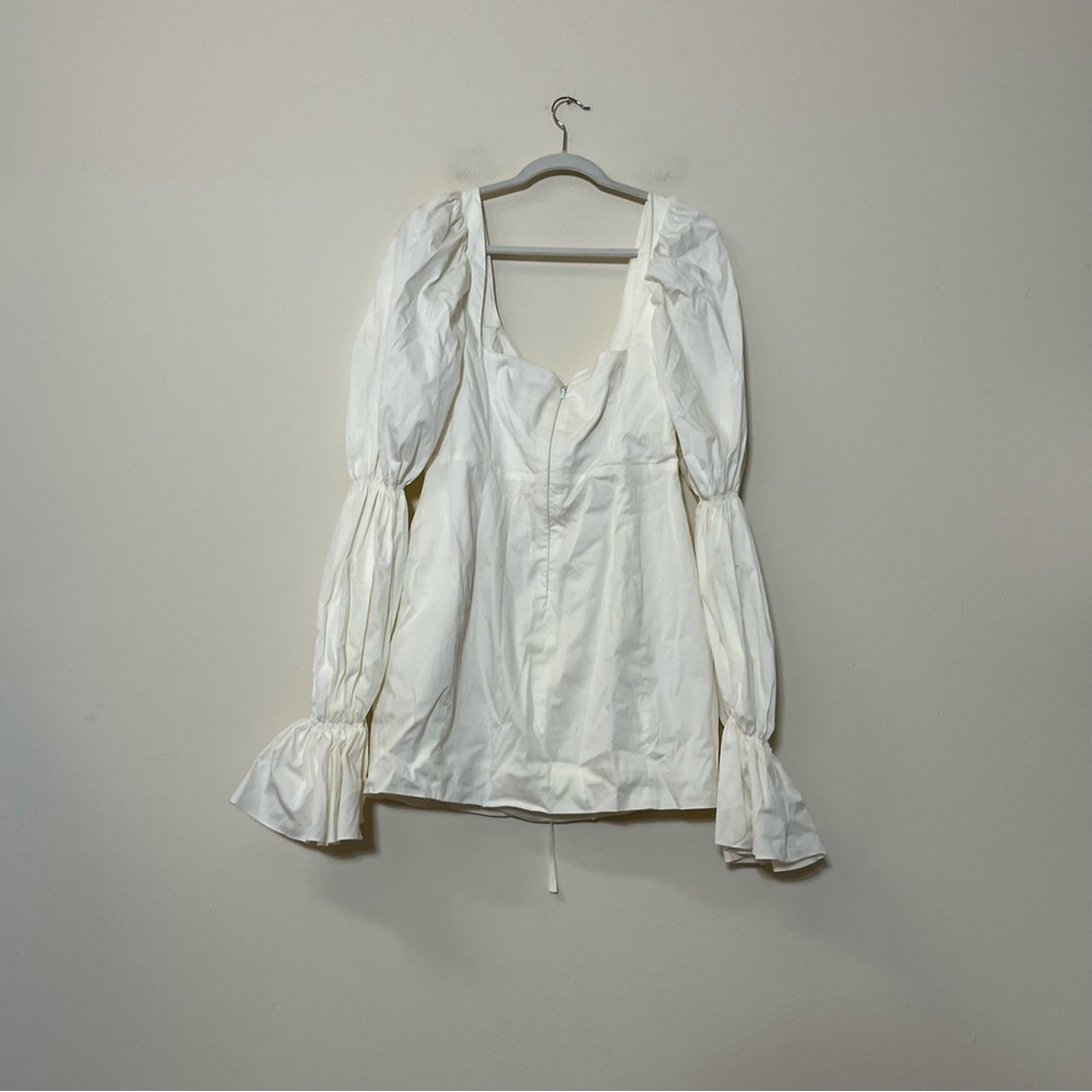 House of CB Cream Mini Dress with Puff Sleeves - Picture 5 of 6